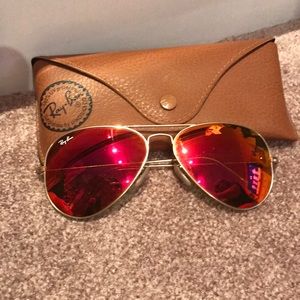 Ray-Ban pink mirrors sunglasses